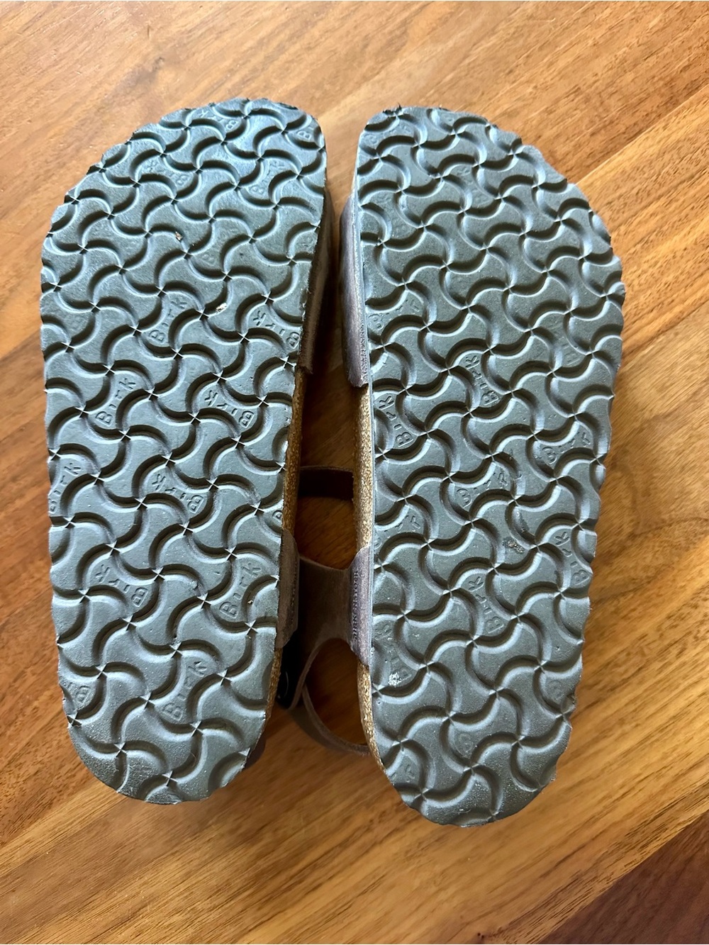 Birkenstock Brown Strap Buckle Cork-Footbed Sandals - Picture 3 of 5